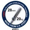 York Barbell Elite Olympic Stainless Steel Training Bar