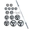 Barbells, Weight Bars & Plates York Barbell 300 Lb Iso-Grip Rubber-Encased Steel Olympic Plate Set