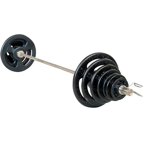 Barbells, Weight Bars & Plates York Barbell 300 Lb Iso-Grip Steel Olympic Plate Set 5 Barbells, Weight Bars & Plates York Barbell 300 Lb Iso-Grip Steel Olympic Plate Set
