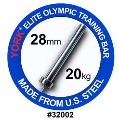 Barbells, Weight Bars & Plates York Barbell Men’s Elite Olympic Training Weight Bar