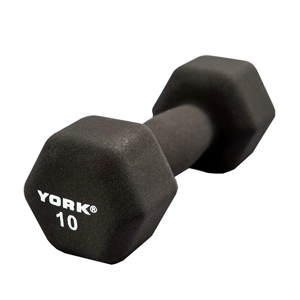 Weight Training York Barbell Neoprene Hexagon Fitbell 10 Weight Training York Barbell Neoprene Hexagon Fitbell