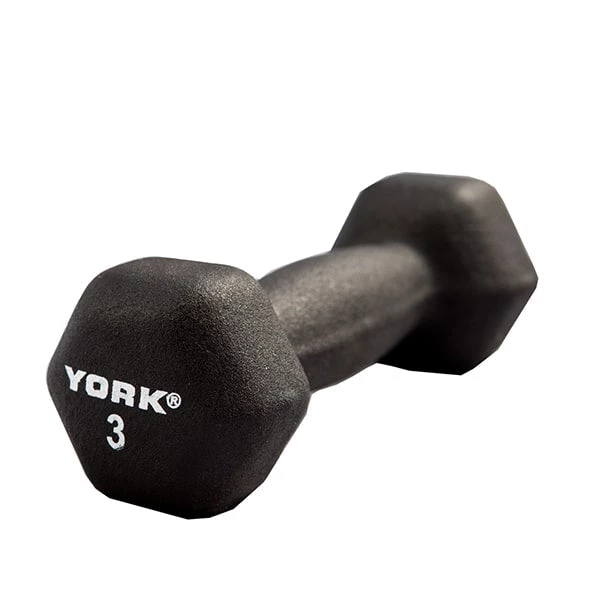 Weight Training York Barbell Neoprene Hexagon Fitbell 3 Weight Training York Barbell Neoprene Hexagon Fitbell