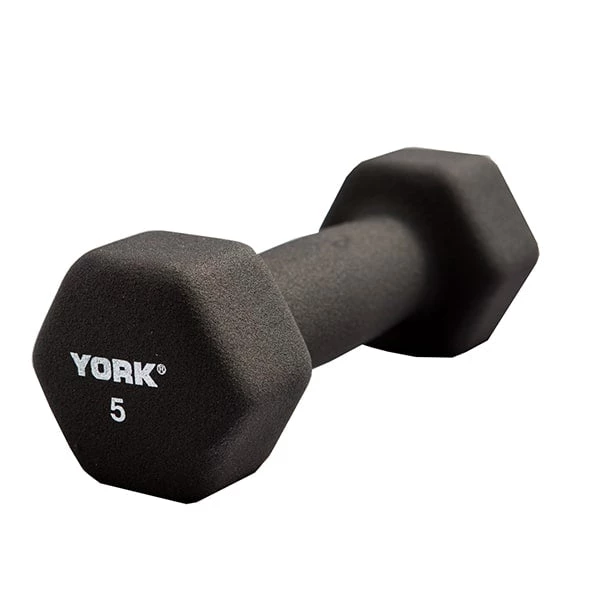 Weight Training York Barbell Neoprene Hexagon Fitbell 5 Weight Training York Barbell Neoprene Hexagon Fitbell