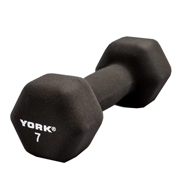 Weight Training York Barbell Neoprene Hexagon Fitbell 7 Weight Training York Barbell Neoprene Hexagon Fitbell