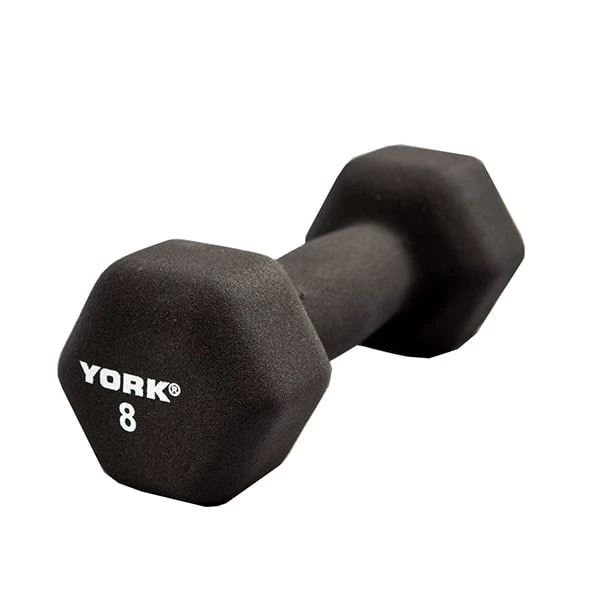 Weight Training York Barbell Neoprene Hexagon Fitbell 8 Weight Training York Barbell Neoprene Hexagon Fitbell