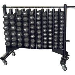 York Barbell Neoprene Hexagon Fitbell Club Pack With Rack