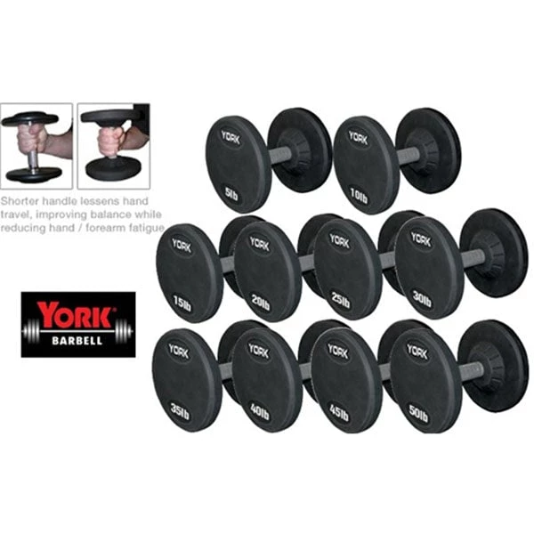 York Barbell Pro Style Dumbbell Set 1 York Barbell Pro Style Dumbbell Set