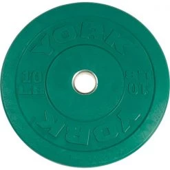 Barbells, Weight Bars & Plates York Barbell Rubber Training Bumper Plate (Color)