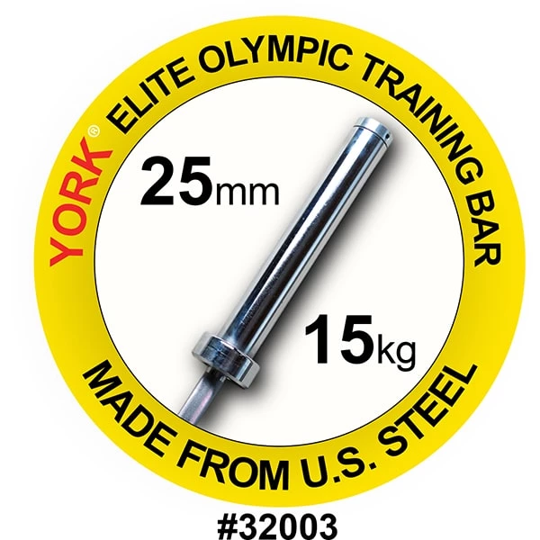 York Barbell Women’s Elite Olympic Training Weight Bar 1 York Barbell Women’s Elite Olympic Training Weight Bar