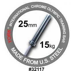 Barbells, Weight Bars & Plates York Barbell Women’s International Chrome Olympic Training Weight Bar