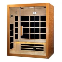 Dynamic Saunas Dynamic Marseille 3 Person Ultra Low EMF FAR Infrared Sauna Heat Therapy