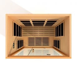 Dynamic Saunas Dynamic Marseille 3 Person Ultra Low EMF FAR Infrared Sauna Heat Therapy