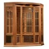 Maxxus Saunas Heat Therapy Maxxus 3-Person Corner Near Zero EMF FAR Infrared Sauna (Canadian Red Cedar)
