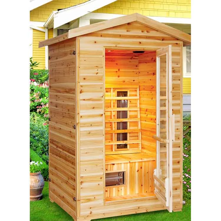 SunRay Burlington 2 Person Outdoor Sauna With Ceramic Heaters Heat Therapy 1 SunRay Burlington 2 Person Outdoor Sauna With Ceramic Heaters Heat Therapy