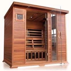 Heat Therapy SunRay Savannah 3 Person Cedar Sauna With Carbon Heaters