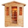 SunRay Cayenne 4 Person Outdoor Sauna With Ceramic Heaters Heat Therapy